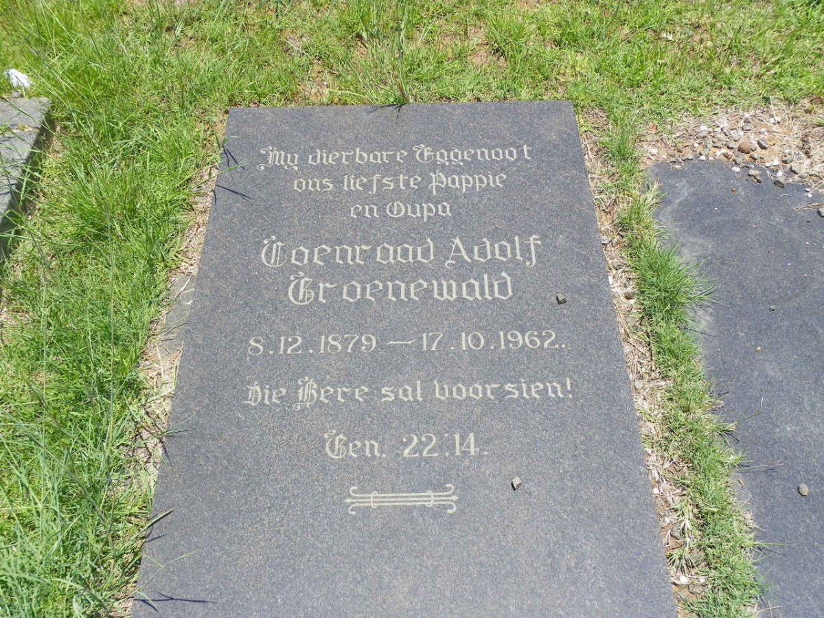 GROENEWALD Coenraad Adolf 1879-1962