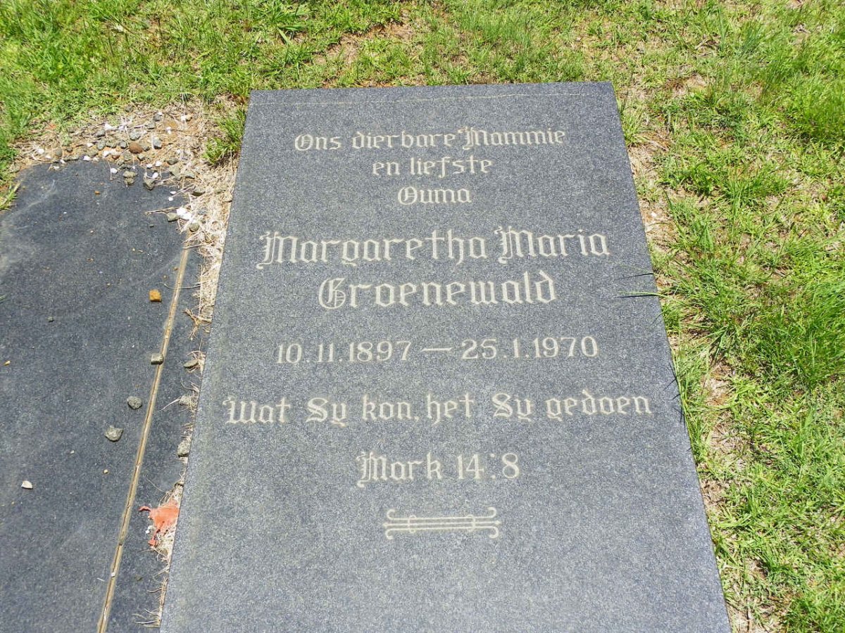 GROENEWALD Margaretha Maria 1897-1970