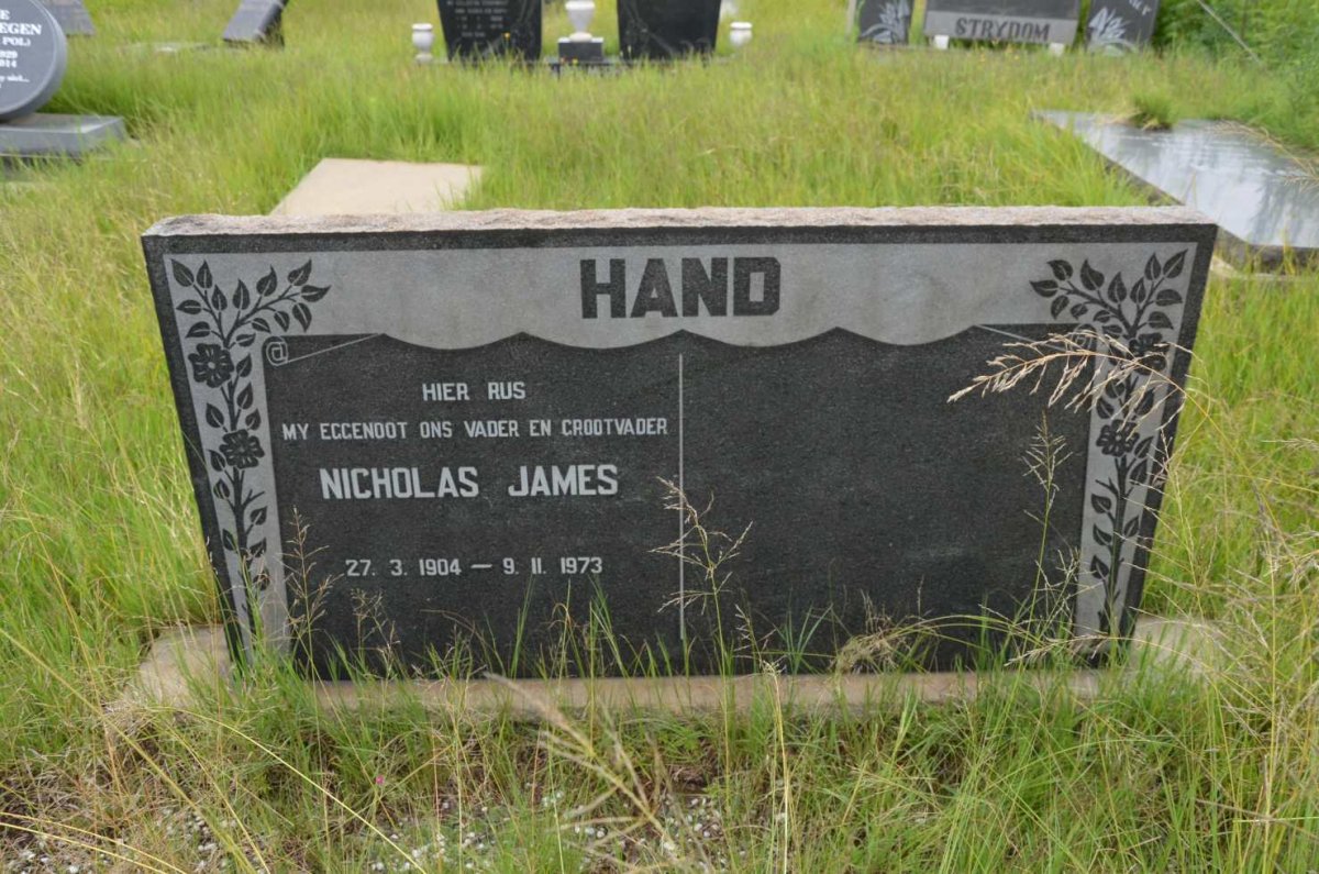 HAND Nicholas James 1904-1973