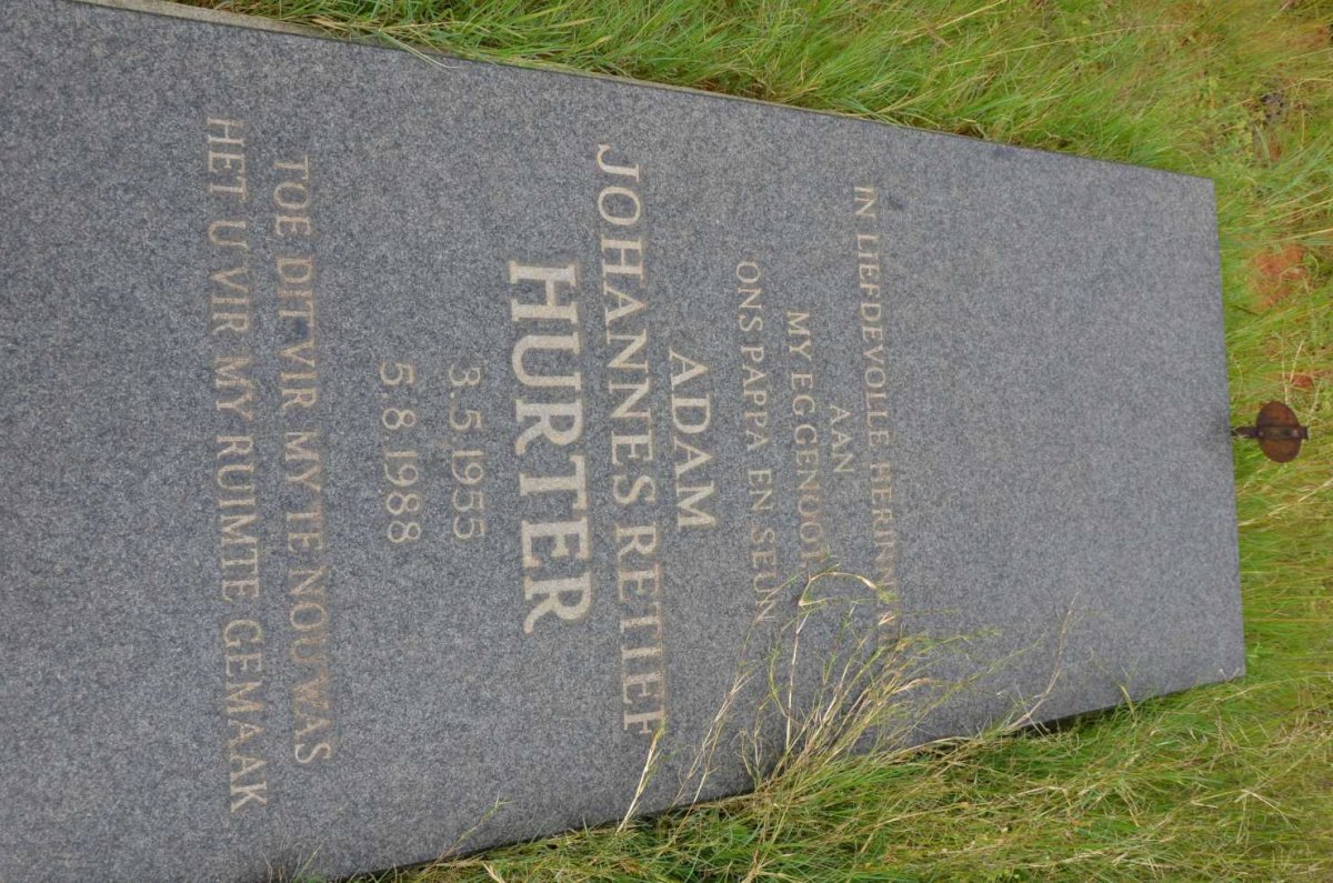 HURTER Adam Johannes Retief 1955-1988