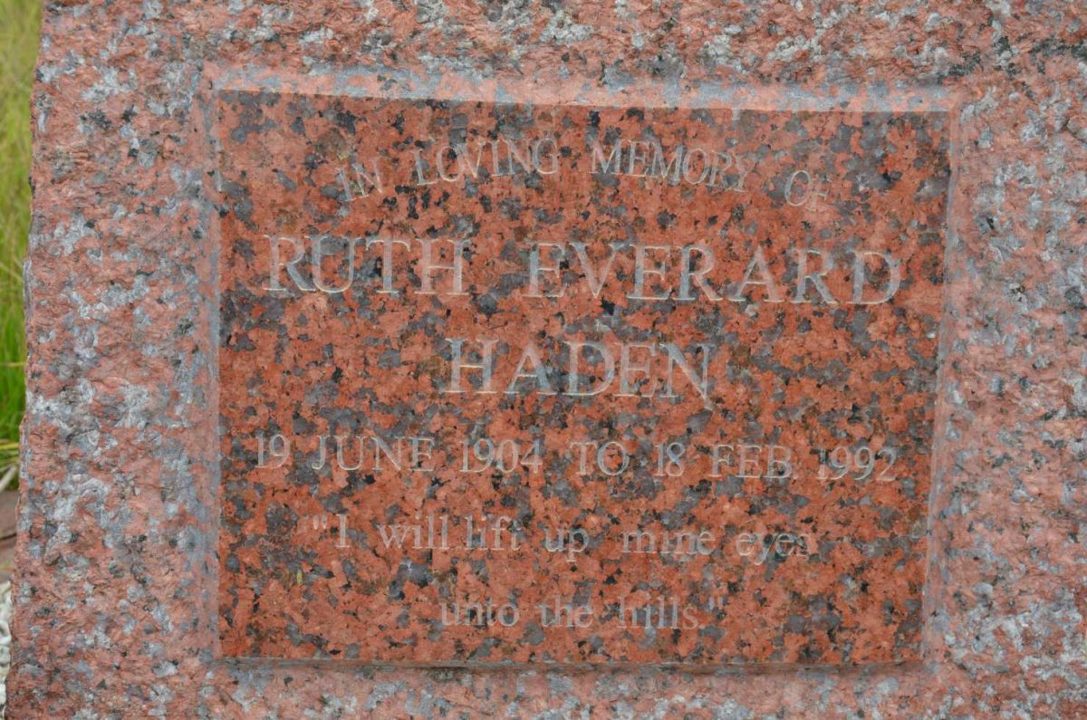 HADEN Ruth Everard 1904-1992
