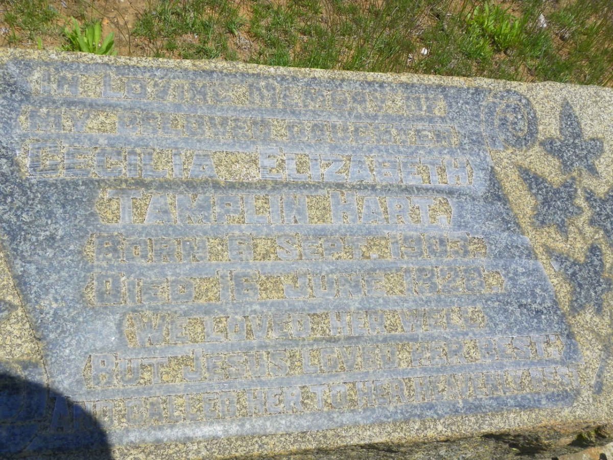 HART Cecilia Elizabeth Tamplin 1903-1928