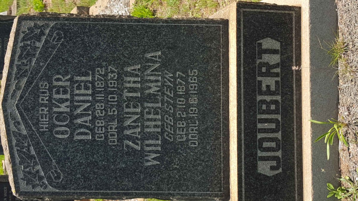 JOUBERT Ocker Daniel 1872-1937 &amp; Zanetha Wilhelmina STEYN 1877-1965