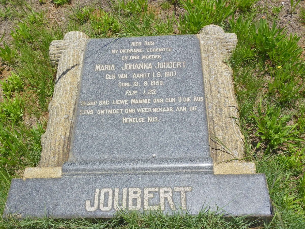 JOUBERT Maria Johanna nee VAN AARDT 1887-1950