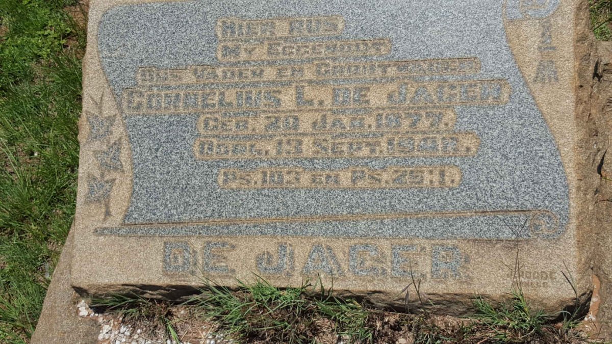 JAGER Cornelius L., de 1877-1948