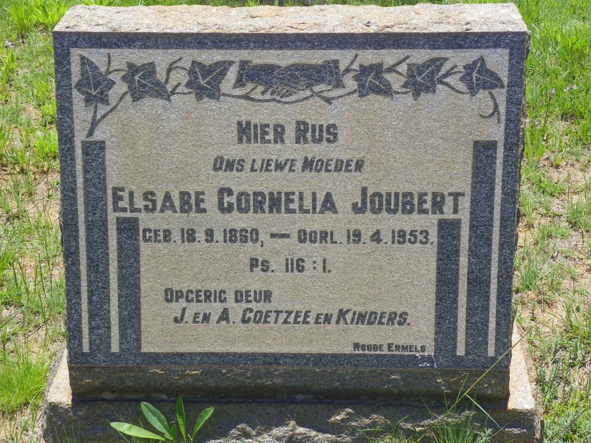JOUBERT Elsabe Cornelia 1860-1953