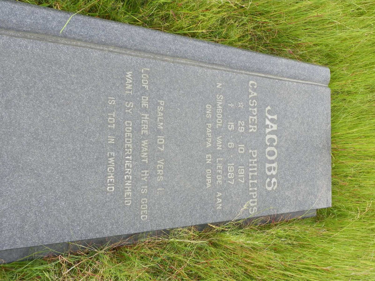 JACOBS Casper Phillipus 1917-1987