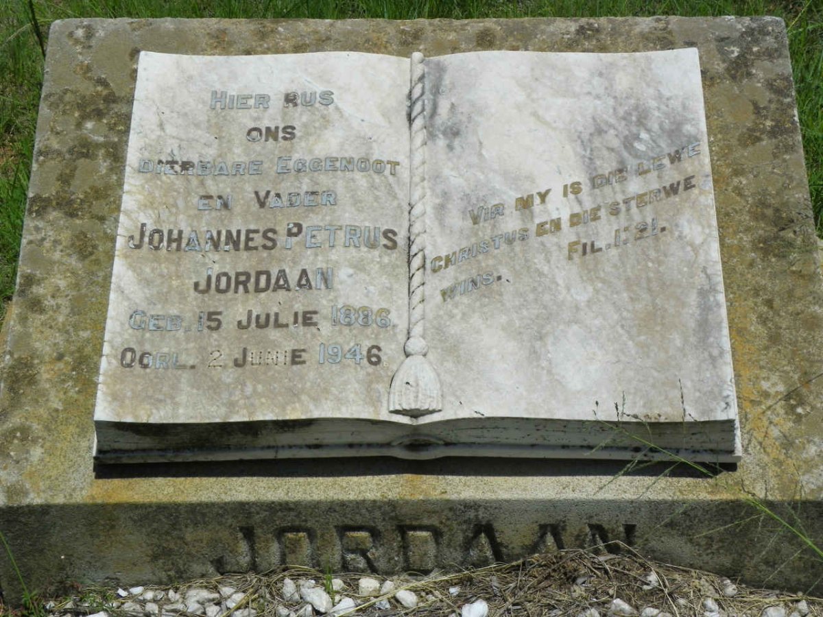 JORDAAN Johannes Petrus 1886-1946