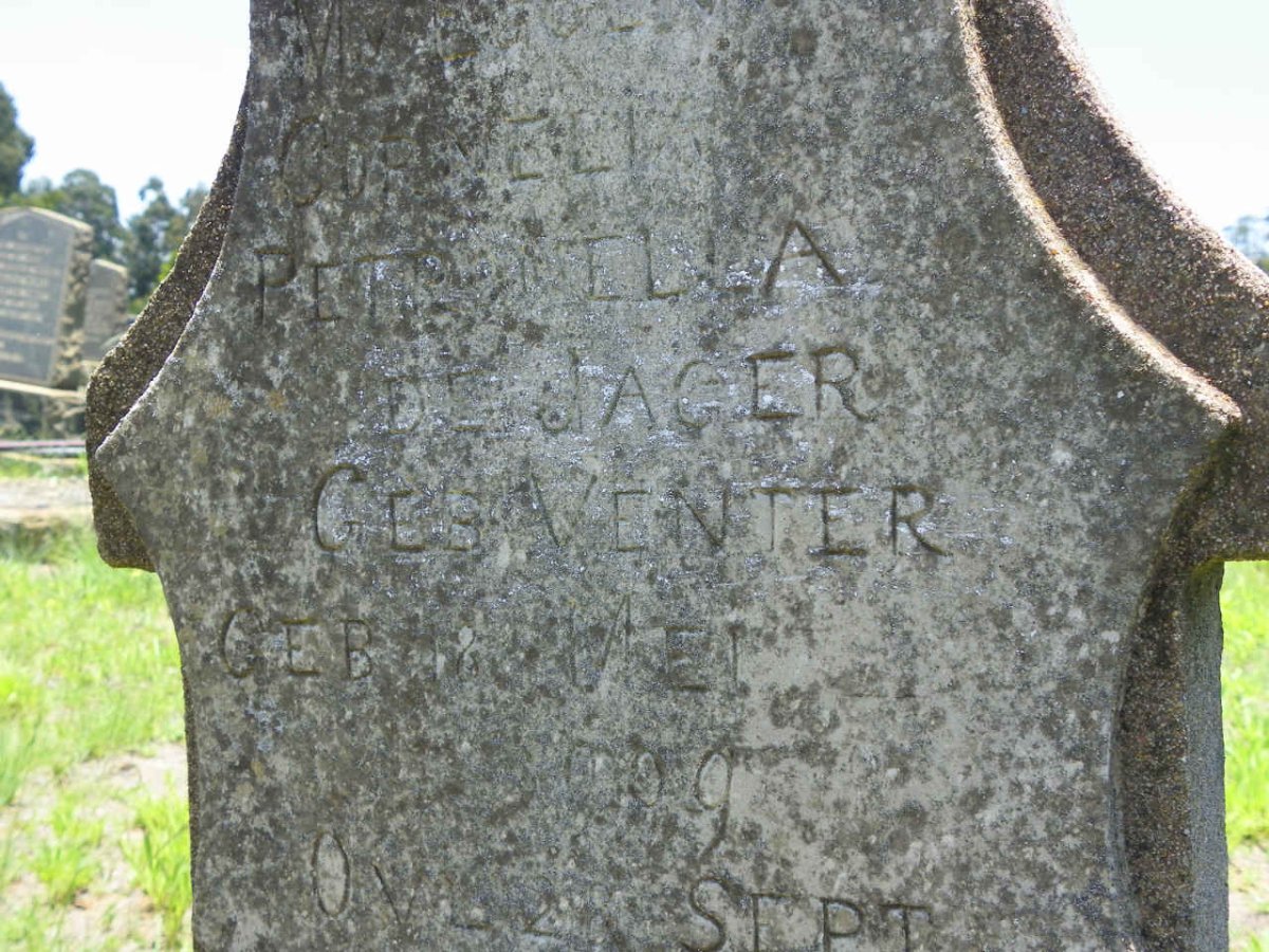 JAGER Cornelia Petronella, de nee VENTER 1909-1929