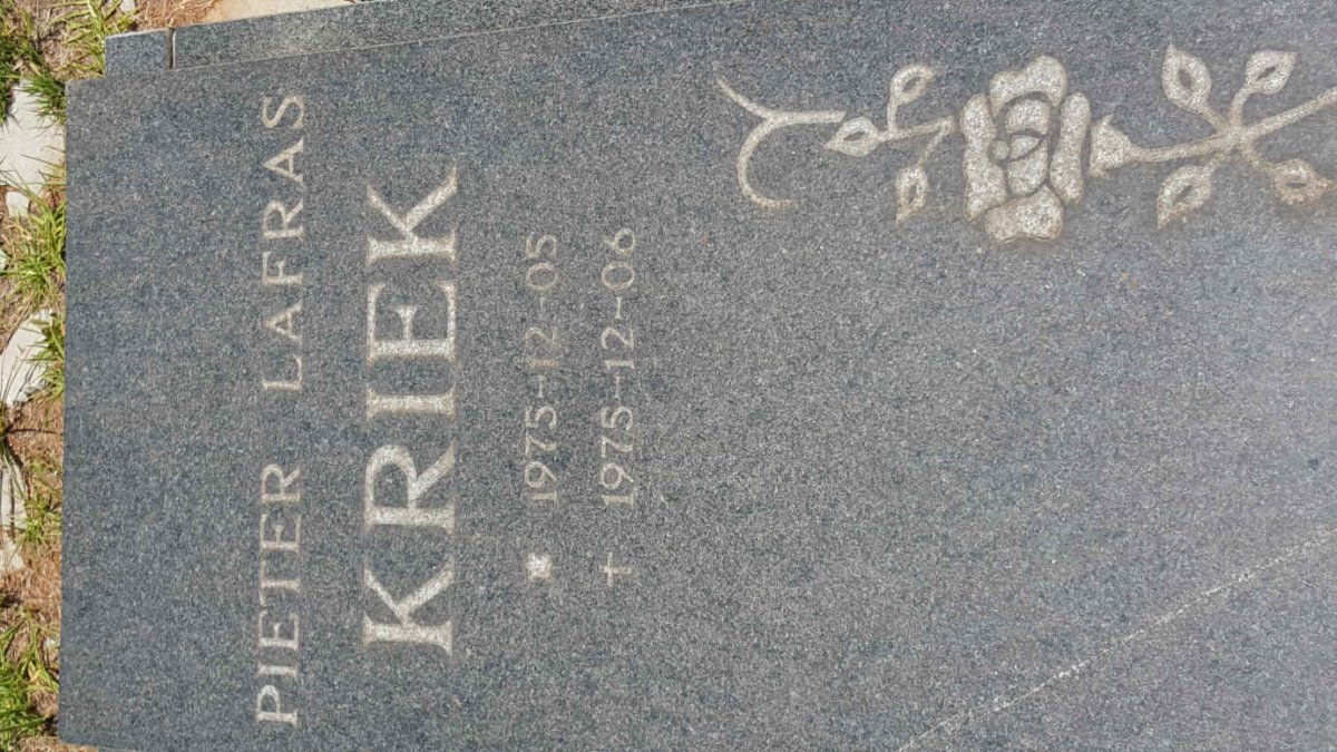 KRIEK Pieter Lafras 1975-1975