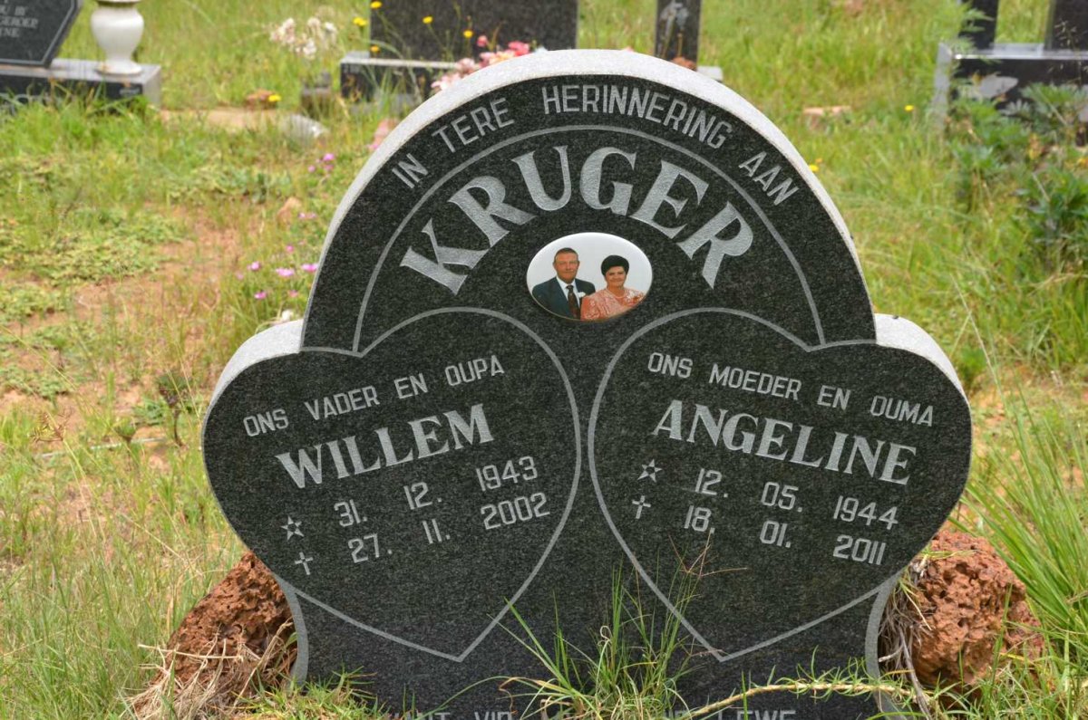 KRUGER Willem 1943-2002 &amp; Angeline 1944-2011