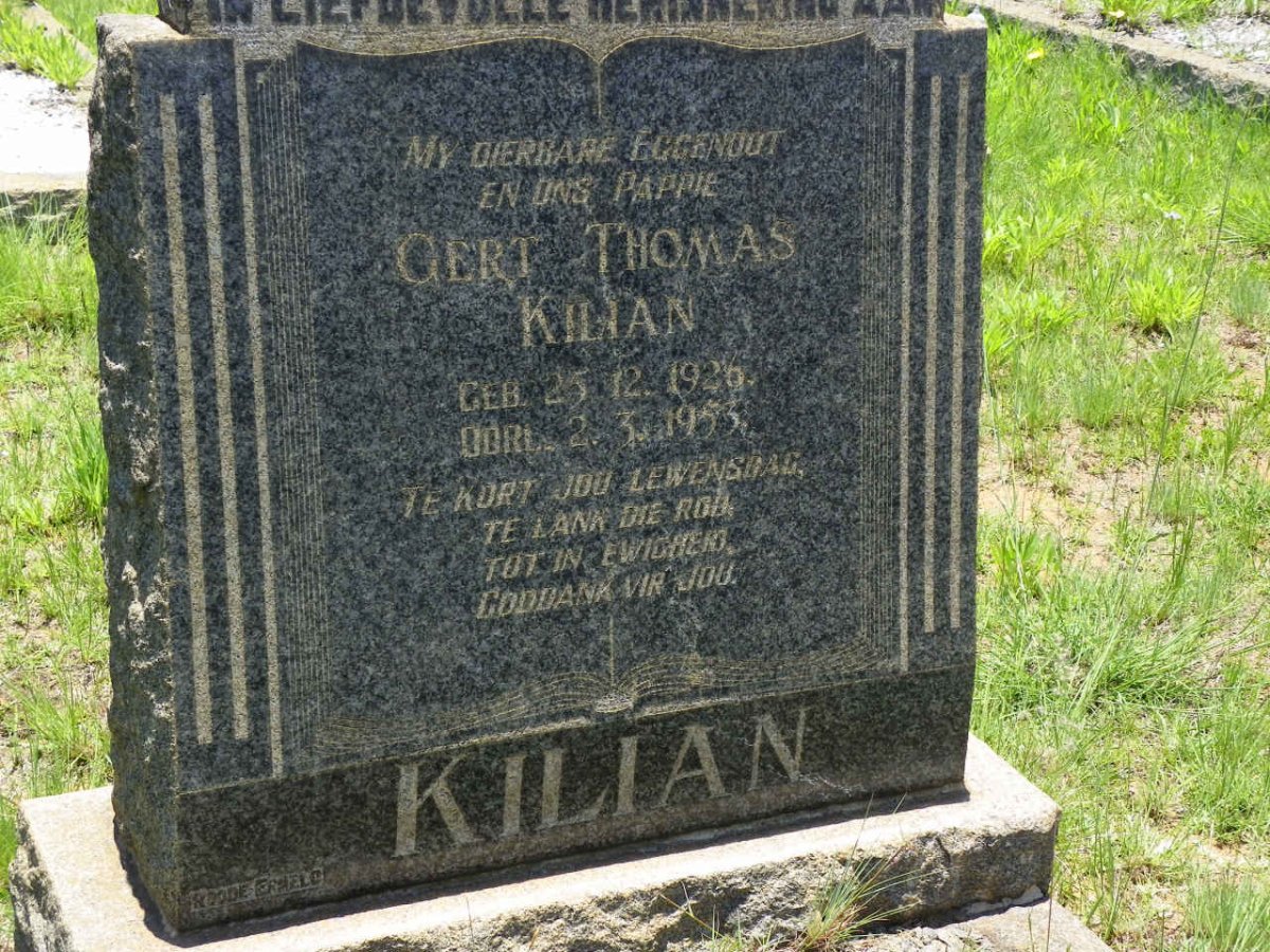 KILIAN Gert Thomas 1926-1953