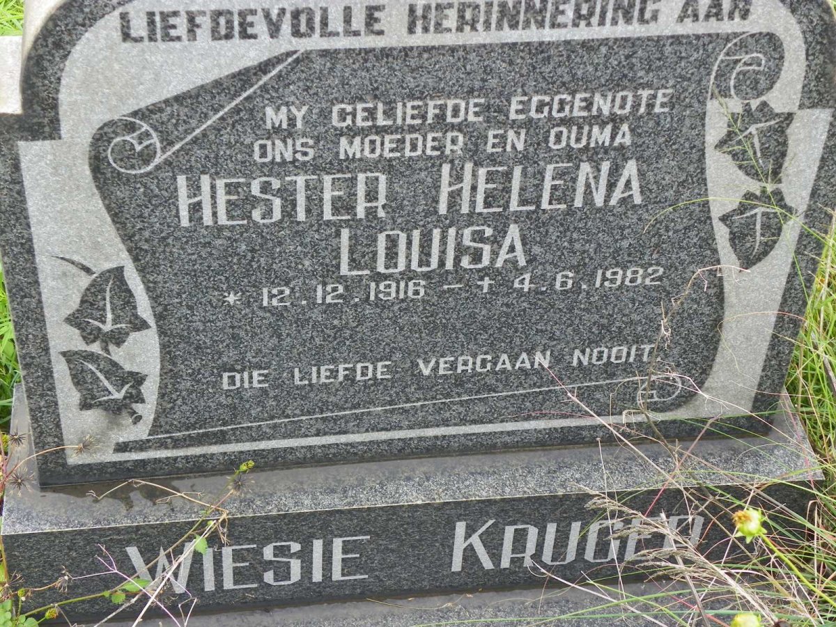 KRUGER Pieter 1916-1989 &amp; Hester Helena Louisa 1916-1982