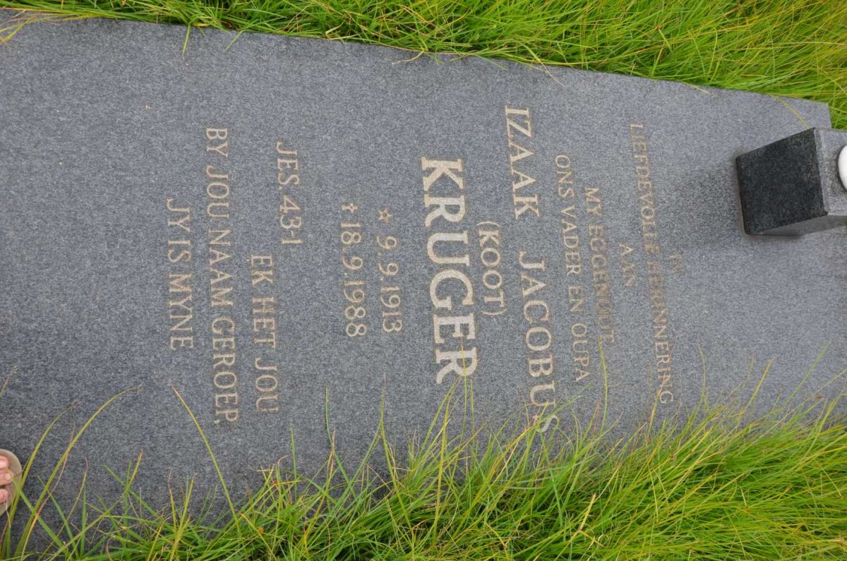 KRUGER Izaak Jacobus 1913-1988