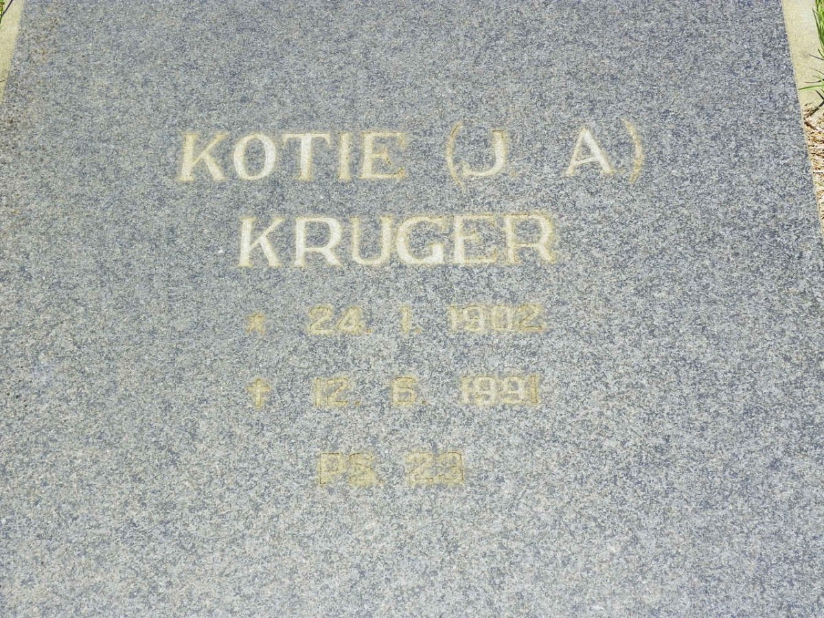 KRUGER J.A. 1902-1991