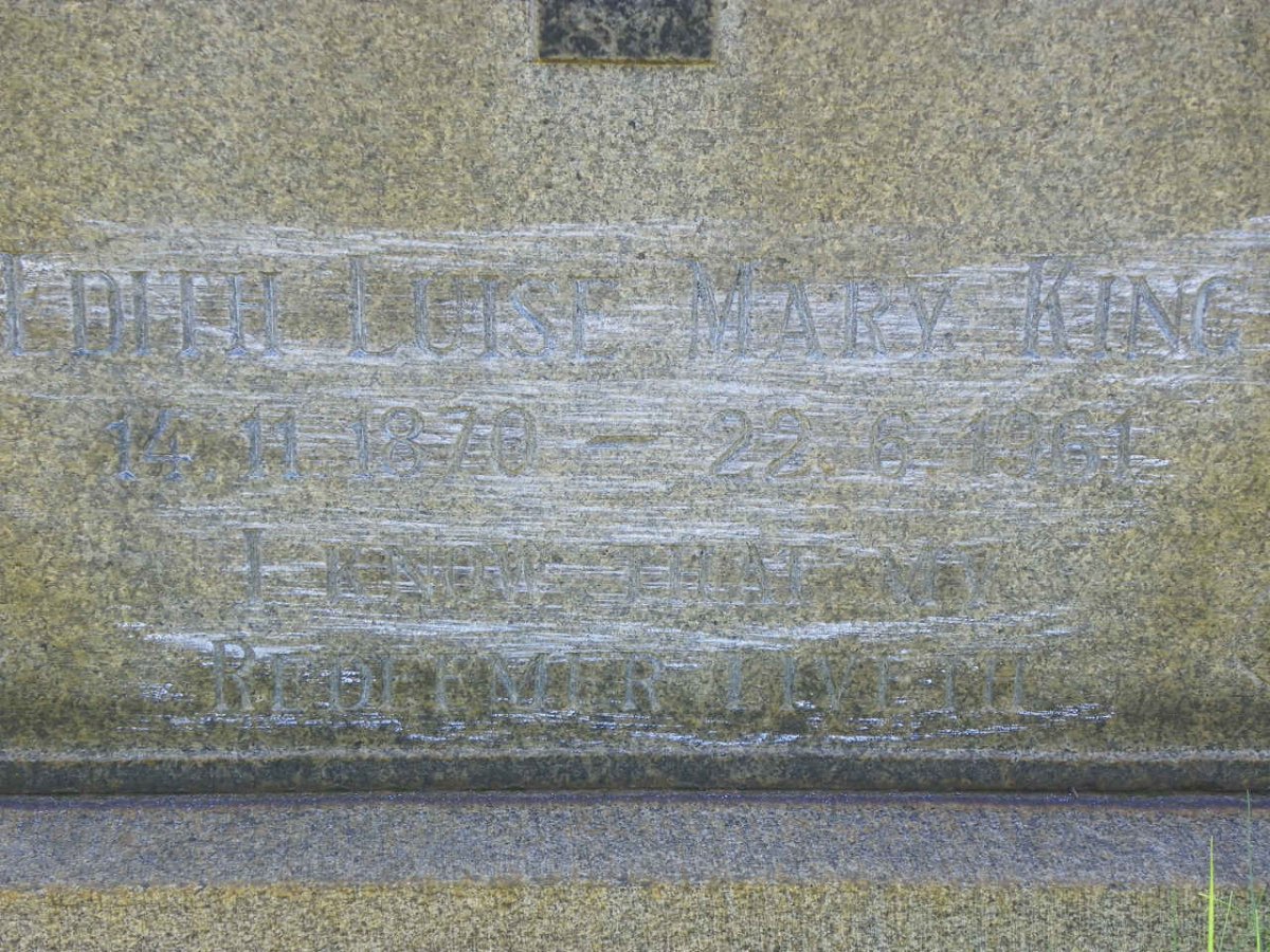 KING Edith Luise Mary 1870-1961
