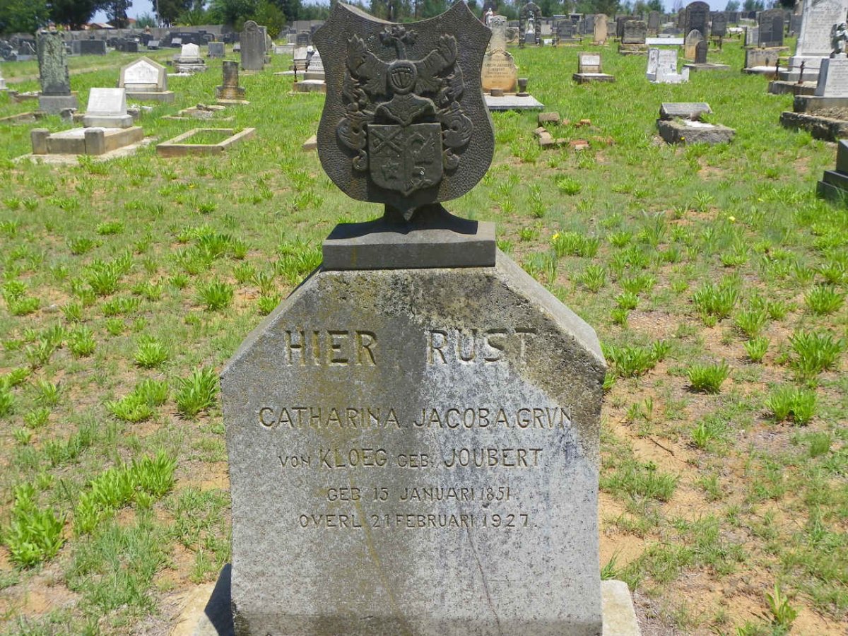 KLOEG Catharina Jacoba Grvn., von nee JOUBERT 1851-1927