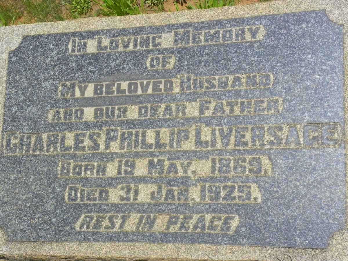 LIVERSAGE Charles Phillip 1869-1925