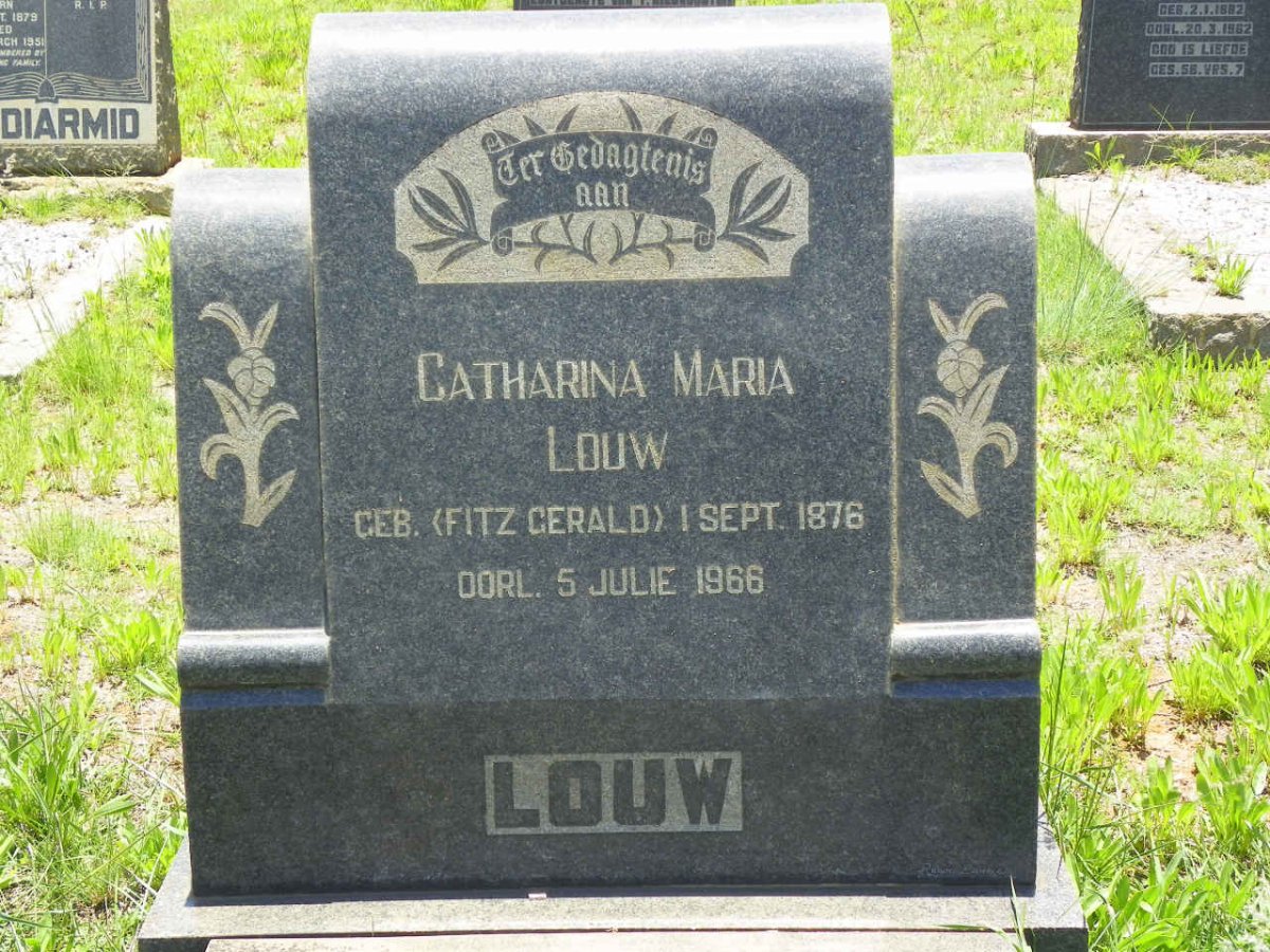 LOUW Catharina Maria nee FITZ GERALD 1876-1966
