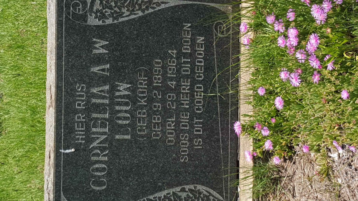 LOUW Cornelia A.W. nee KORF 1890-1964