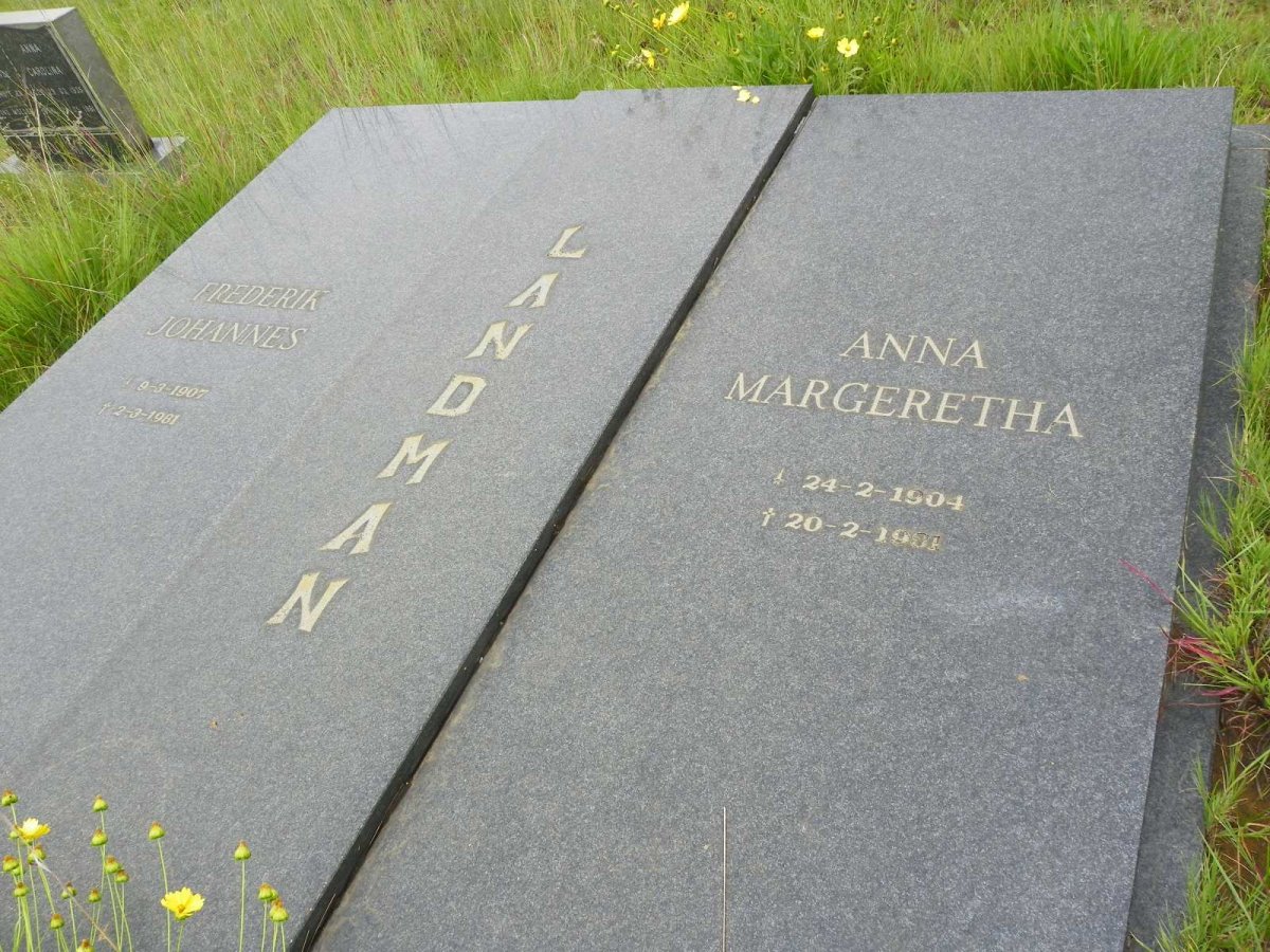 LANDMAN Frederik Johannes 1907-1981 &amp; Anna Margeretha 1904-1981