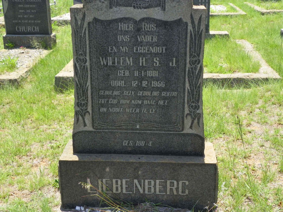 LIEBENBERG Willem H.S.J. 1881-1956