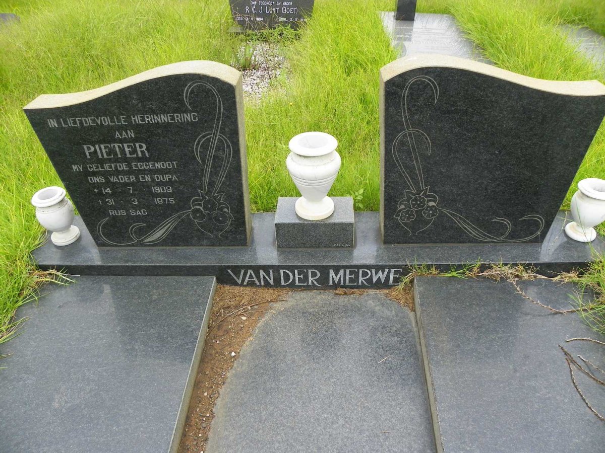 MERWE Pieter, van der 1909-1975