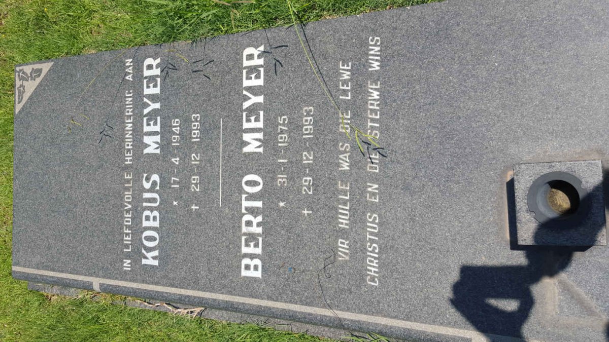 MEYER Kobus 1946-1993 :: MEYER Berto 1975-1993