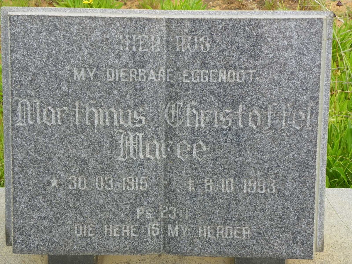 MAREE Marthinus Christoffel 1915-1993