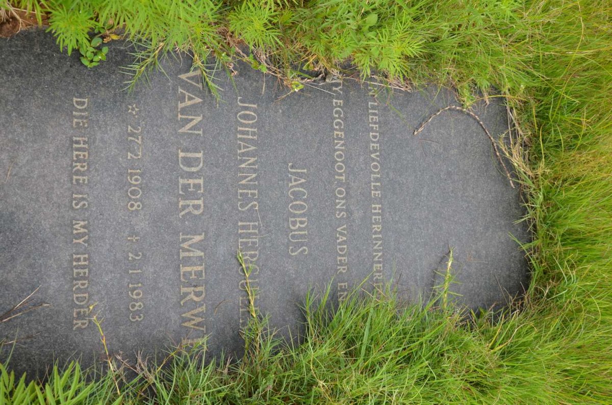 MERWE Jacobus Johannes Hercules, van der 1908-1983