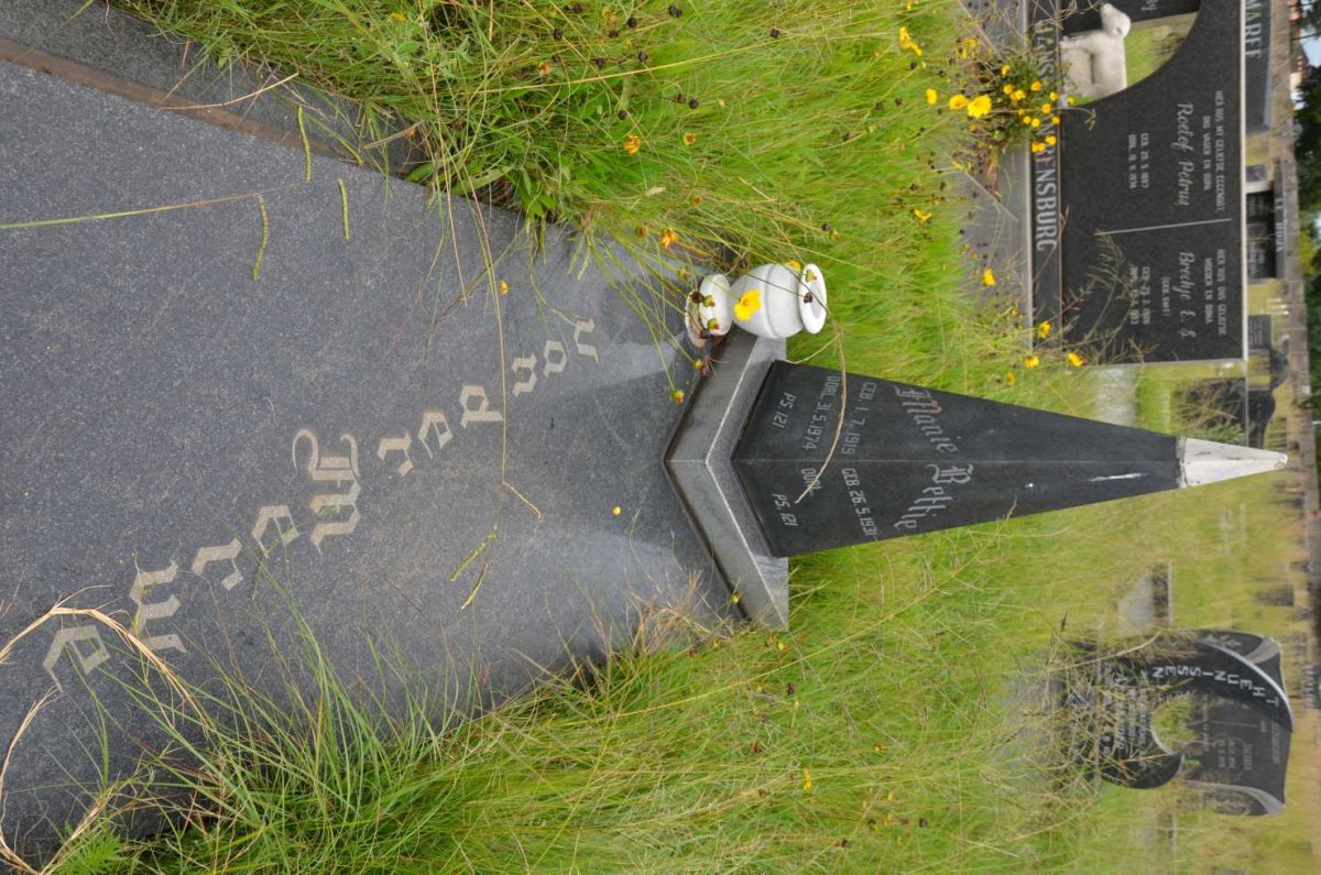 MERWE Manie, van der 1919-1974 &amp; Bettie 1931-