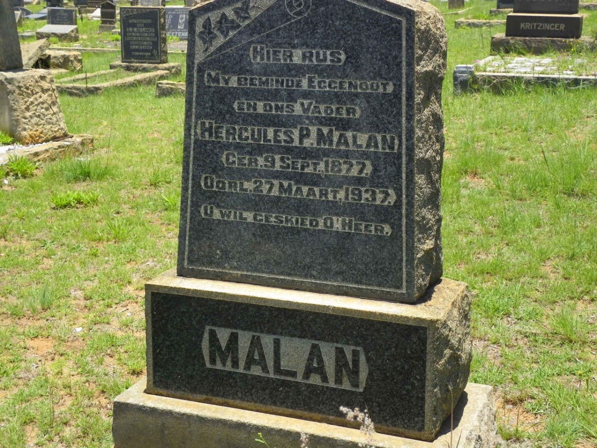 MALAN Hercules P. 1877-1937