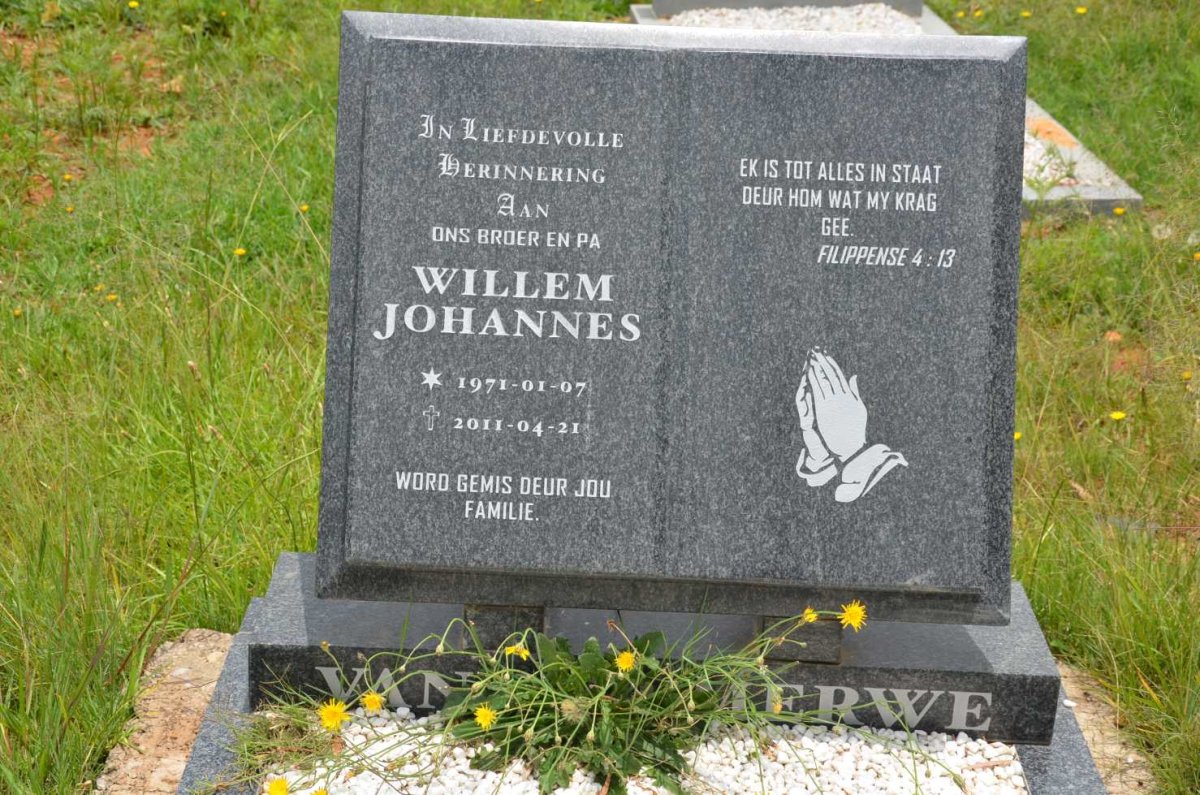 MERWE Willem Johannes, van der 1971-2011
