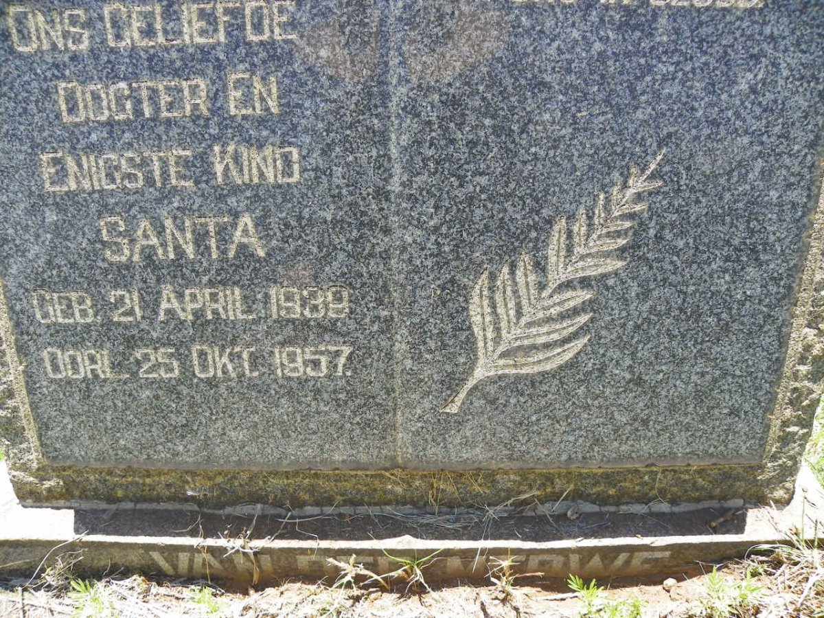 MERWE Santa, van der 1939-1957