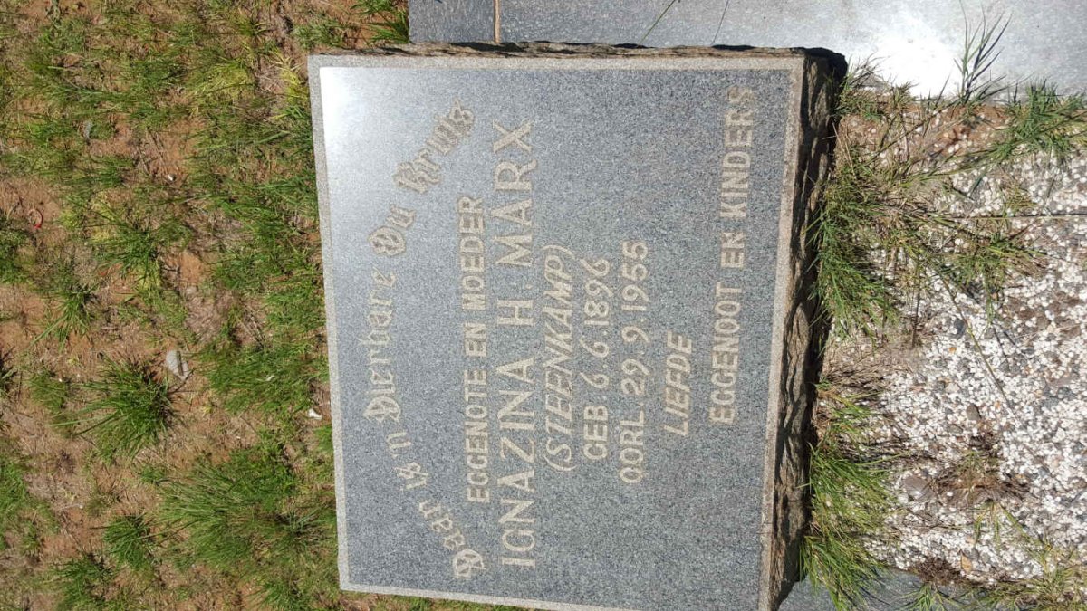 MARX Ignazina H. nee STEENKAMP 1896-1955