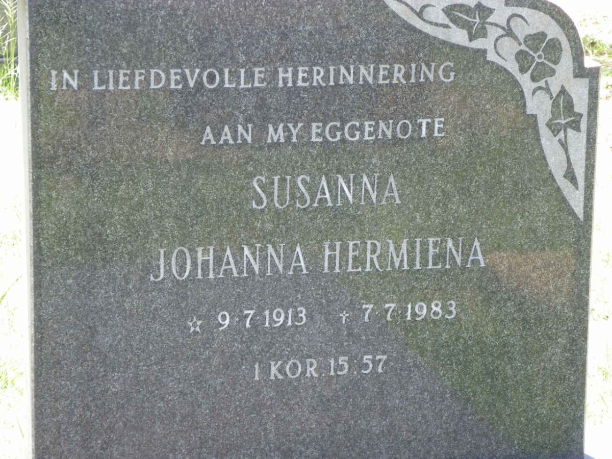 MERWE Izak Johannes, van der 1910-1986 &amp; Susanna Johanna Hermiena 1913-1983