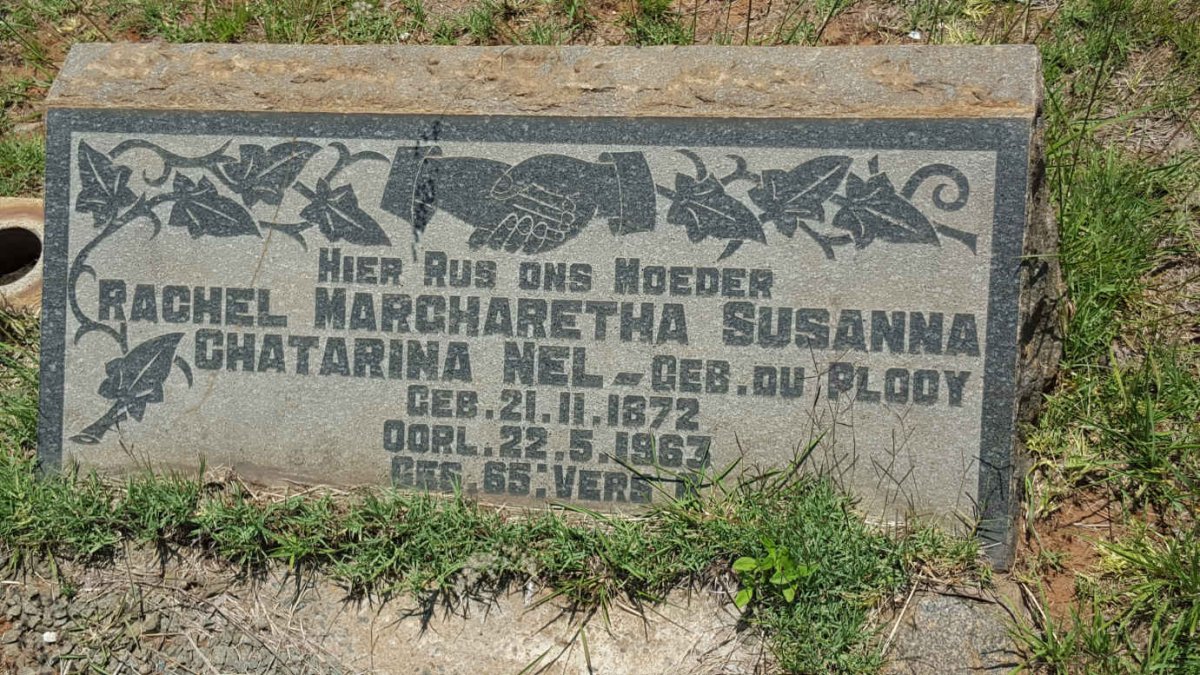 NEL Rachel Margharetha Susanna Chatarina nee DU PLOOY 1872-1963