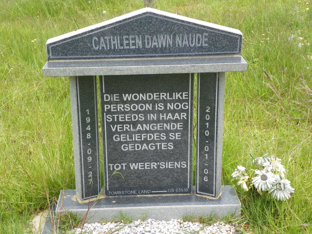 NAUDE Cathleen Dawn 1948-2010