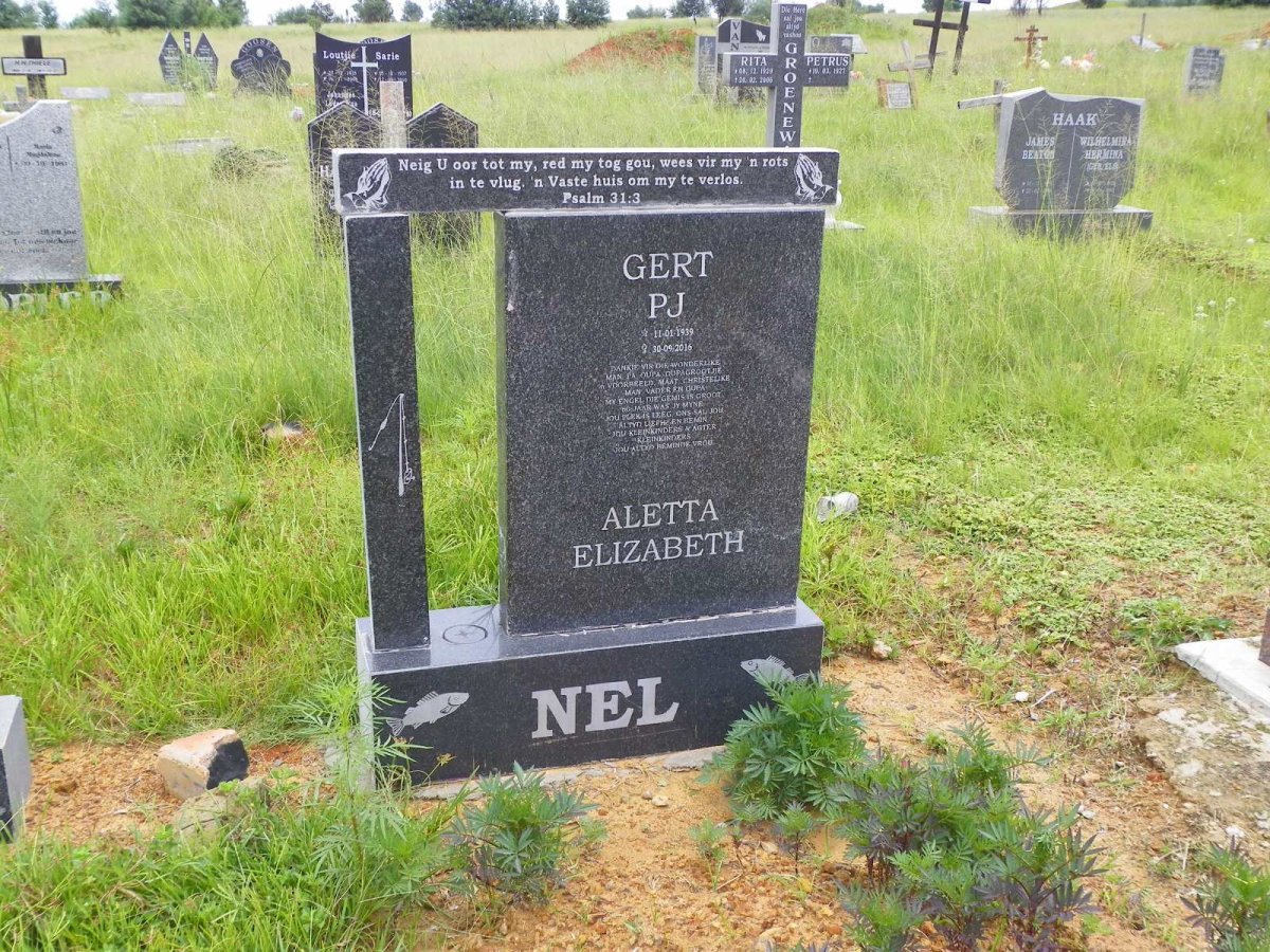 NEL P.J. 1939-2016 &amp; Aletta Elizabeth
