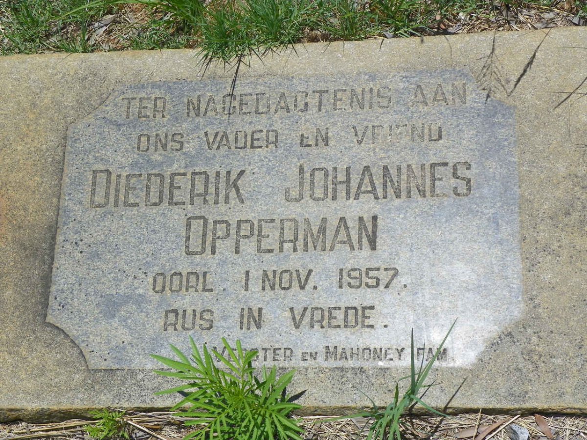 OPPERMAN Diederik Johannes -1957