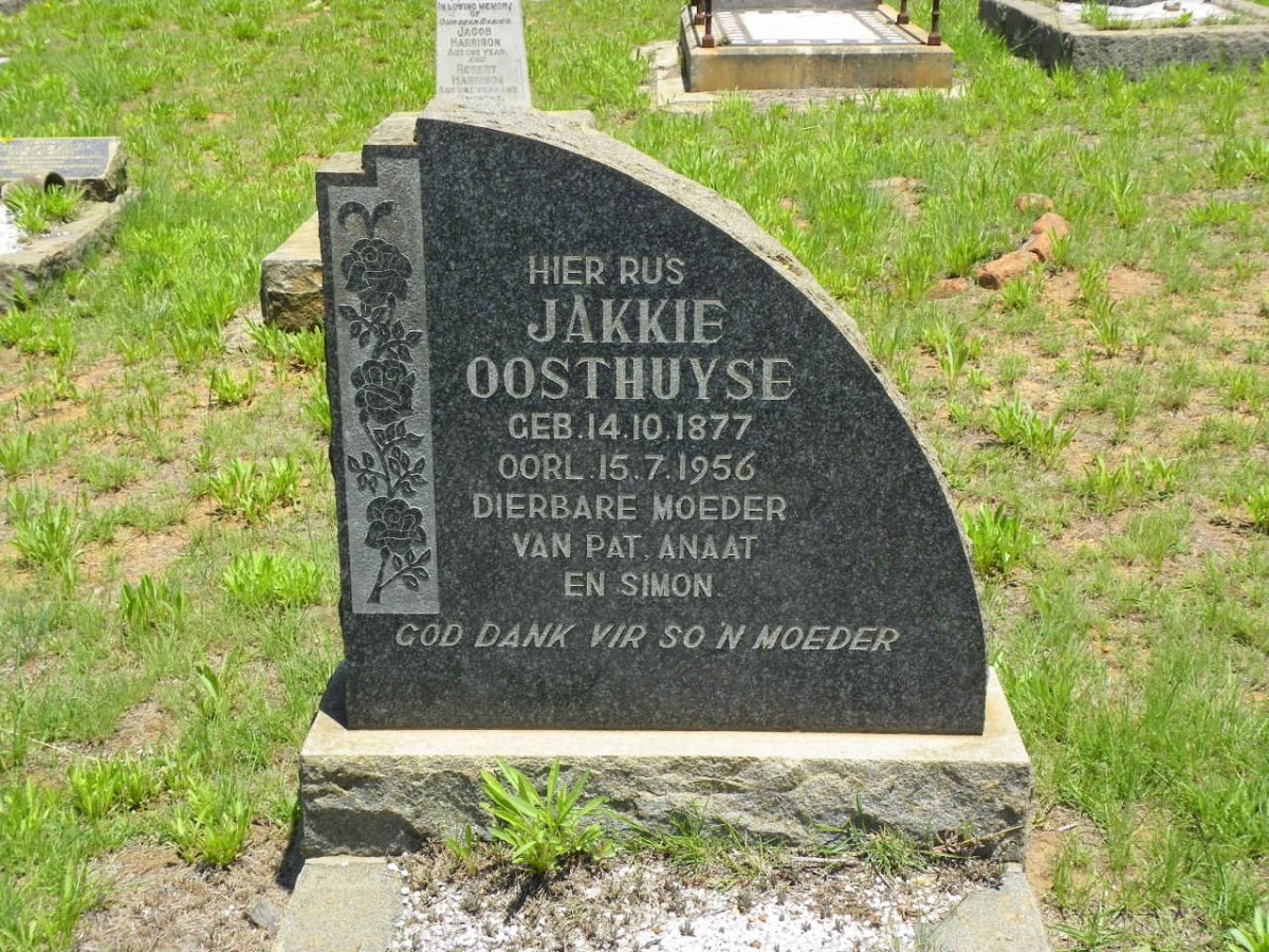 OOSTHUYSE Jakkie 1877-1956