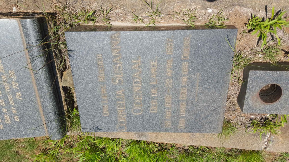 ODENDAAL Matthys Johannes 1877-1948 &amp; Cornelia Susanna nee DE LANGE 1882-1967