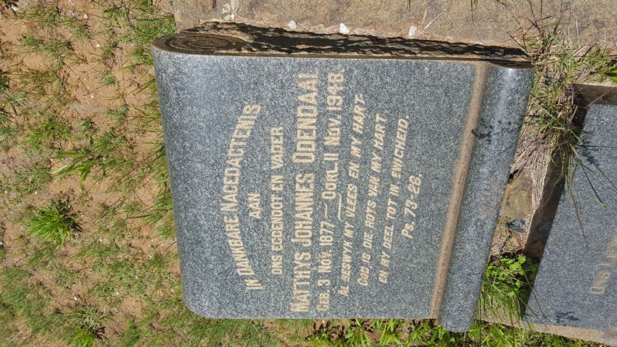 ODENDAAL Matthys Johannes 1877-1948 &amp; Cornelia Susanna nee DE LANGE 1882-1967