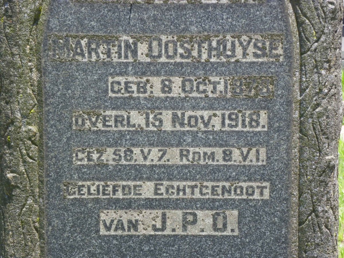 OOSTHUYSE Martin 1878-1918