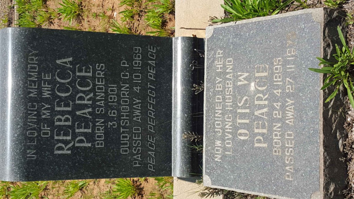PEARCE Otis W. 1895-1973 &amp; Rebecca SANDERS 1901-1969
