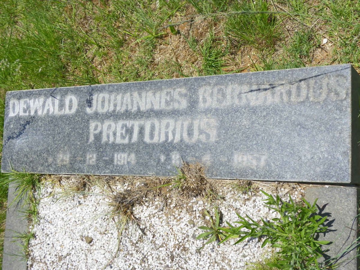 PRETORIUS Dewald Johannes Bernardus 1914-1957