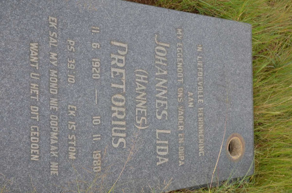 PRETORIUS Johannes Lida 1920-1980