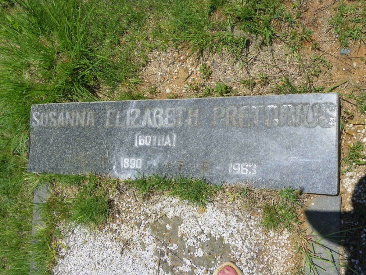 PRETORIUS Susanna Elizabeth nee BOTHA 1890-1963