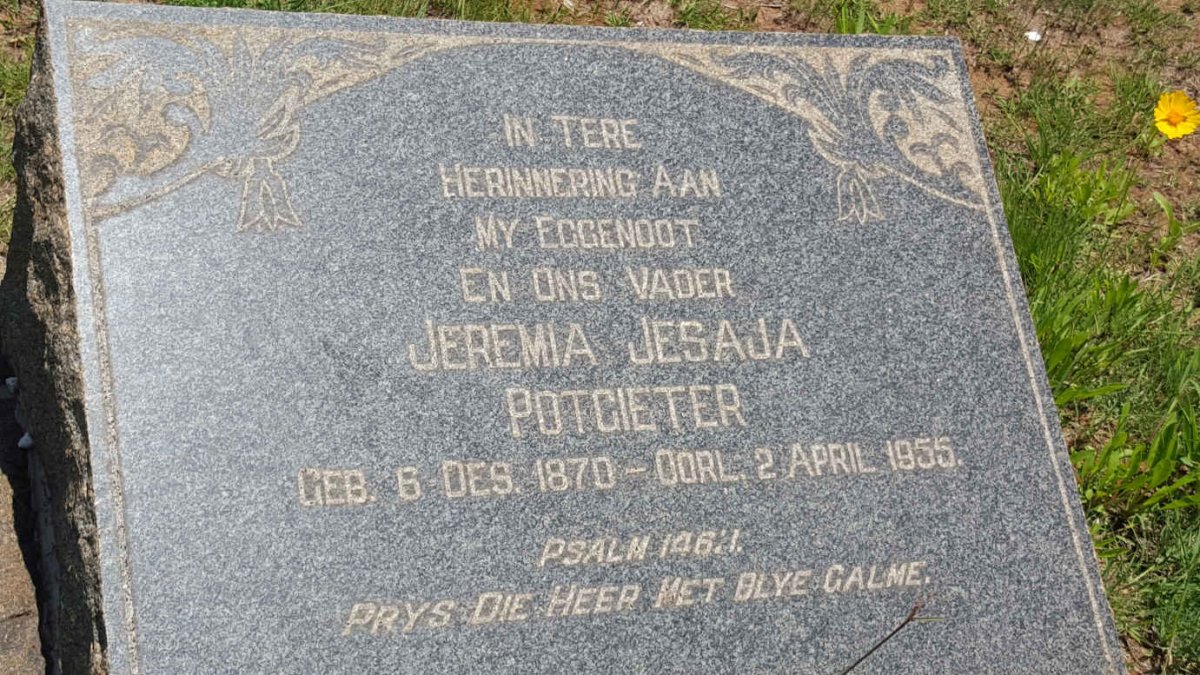 POTGIETER Jeremia Jesaja 1870-1955
