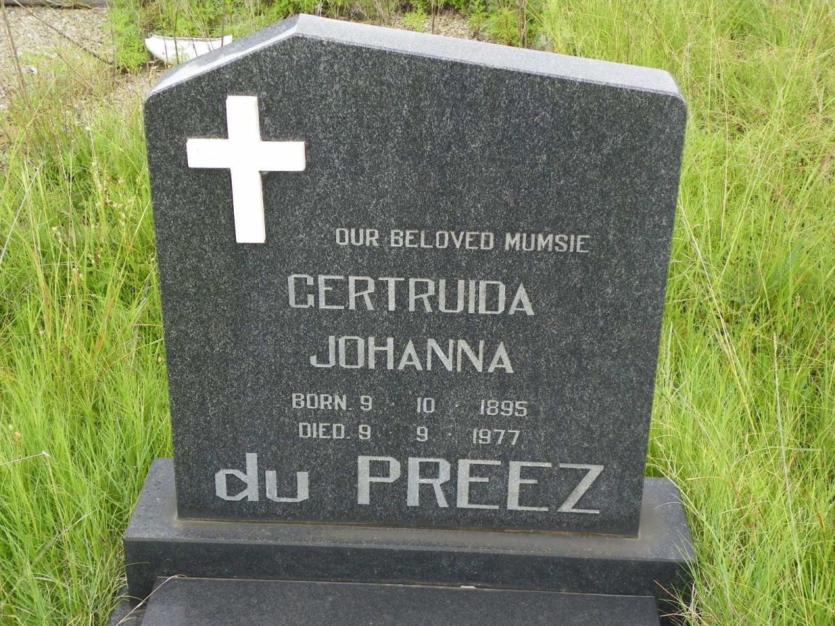PREEZ Gertruida Johanna, du 1895-1977